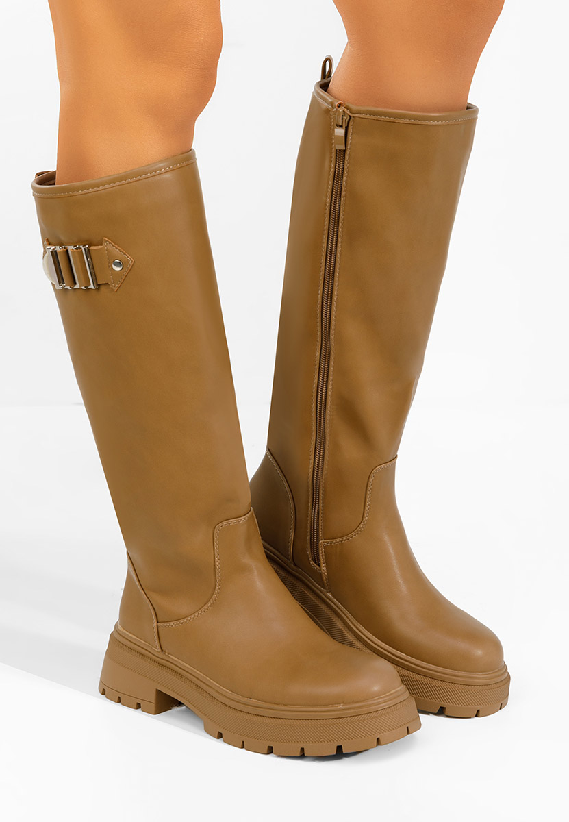 Висок чизми Artozza каки