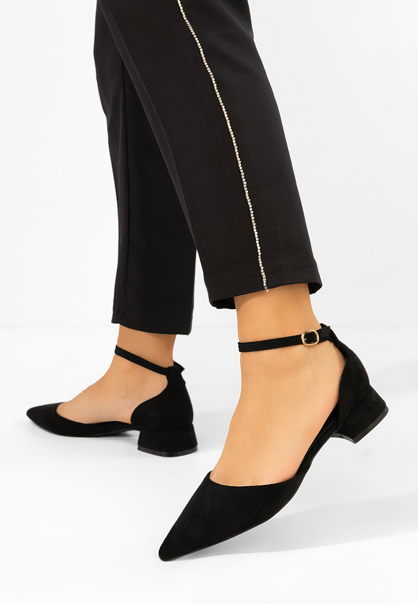 Oбувки с дебел ток Rubenia черни