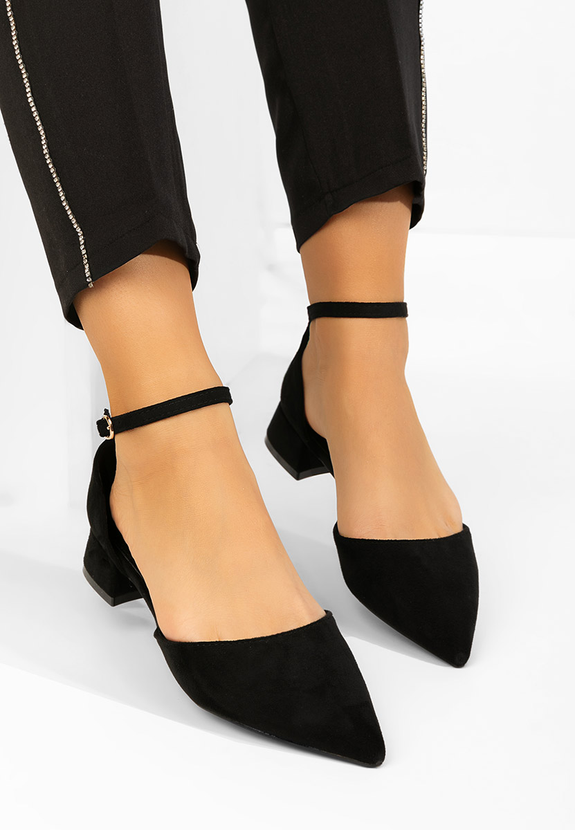 Oбувки с дебел ток Rubenia черни