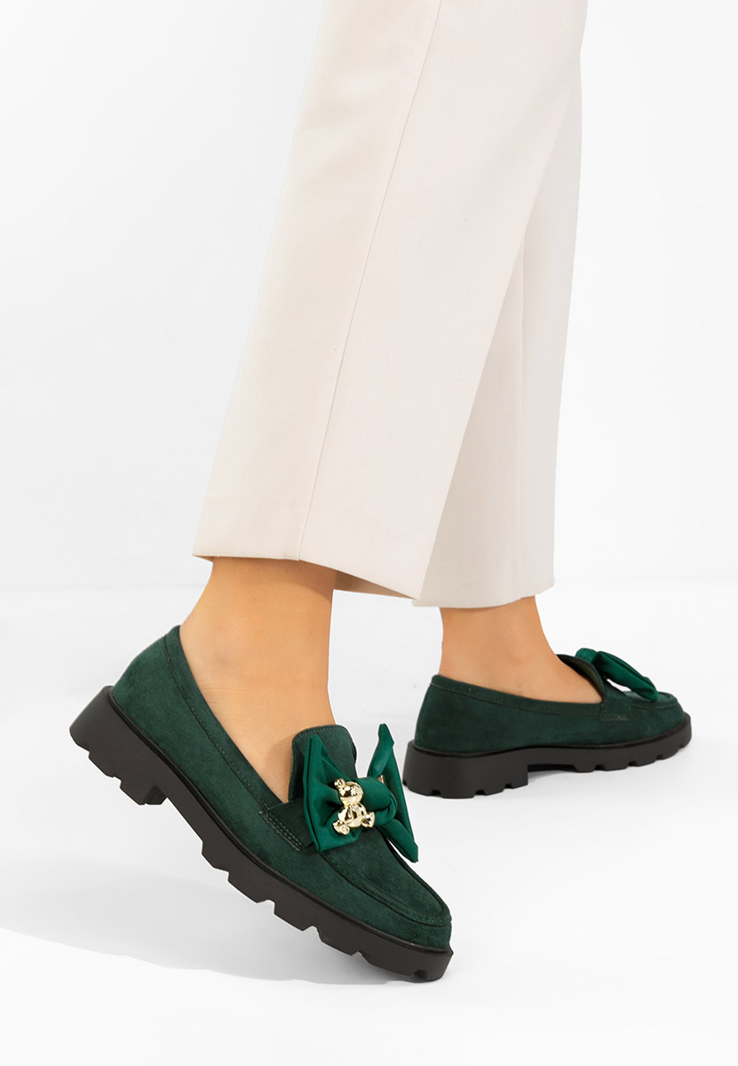 Дамски мокасини Desana зелен