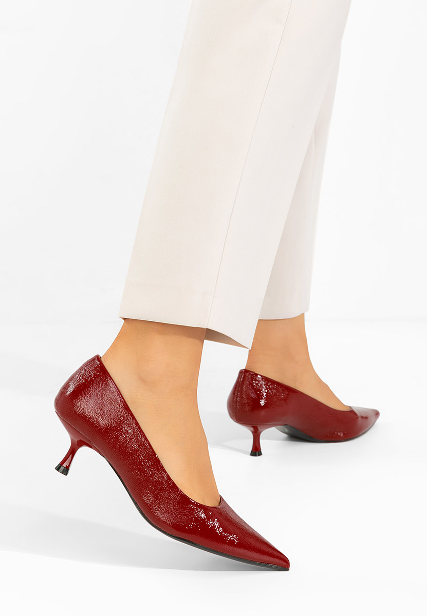 Oбувки на нисък ток Dianela Винено червено