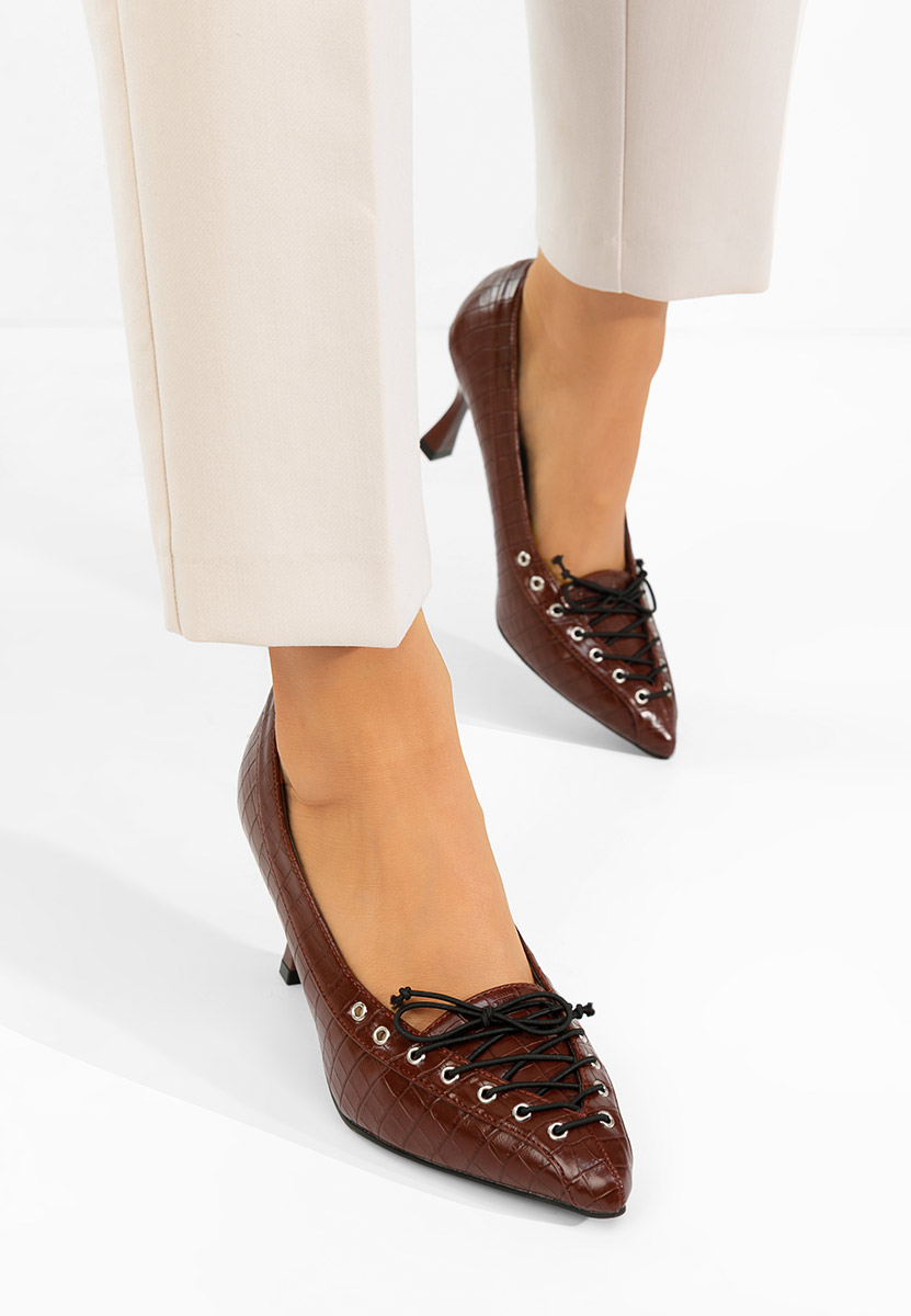 Обувки стилето Jasoria Винено червено