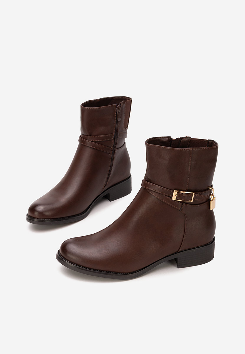 Дамски боти Aurisel кафяв