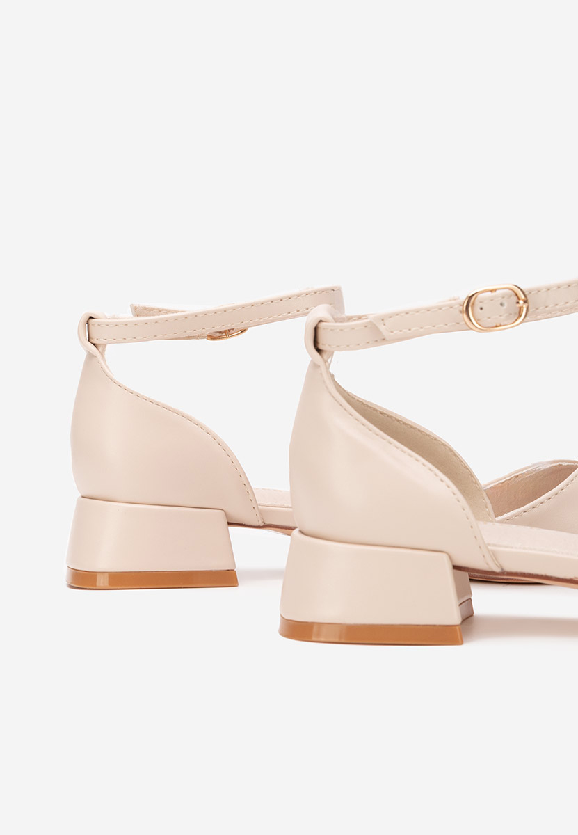 Oбувки с дебел ток Rubenia V2 бежов