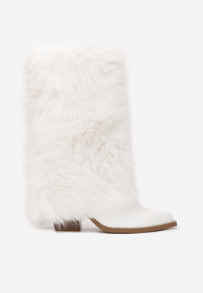 Зимни дамски ботуши Olivine бели