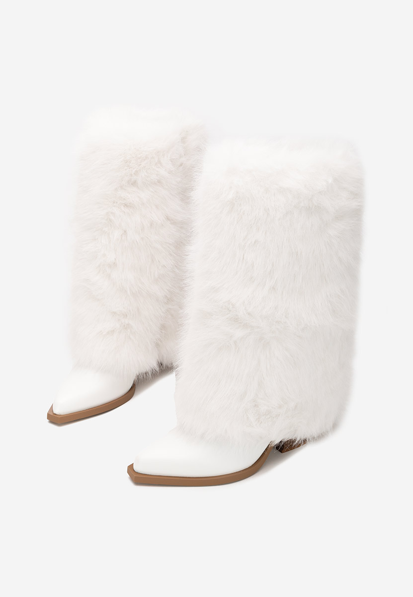 Зимни дамски ботуши Olivine бели