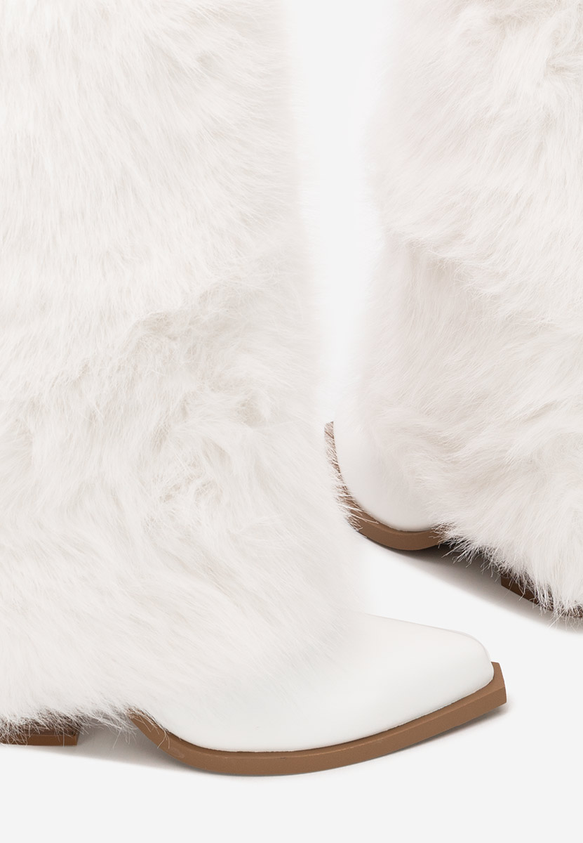 Зимни дамски ботуши Olivine бели