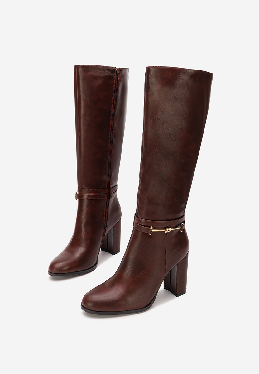 Чизми на ток Dresara бордо