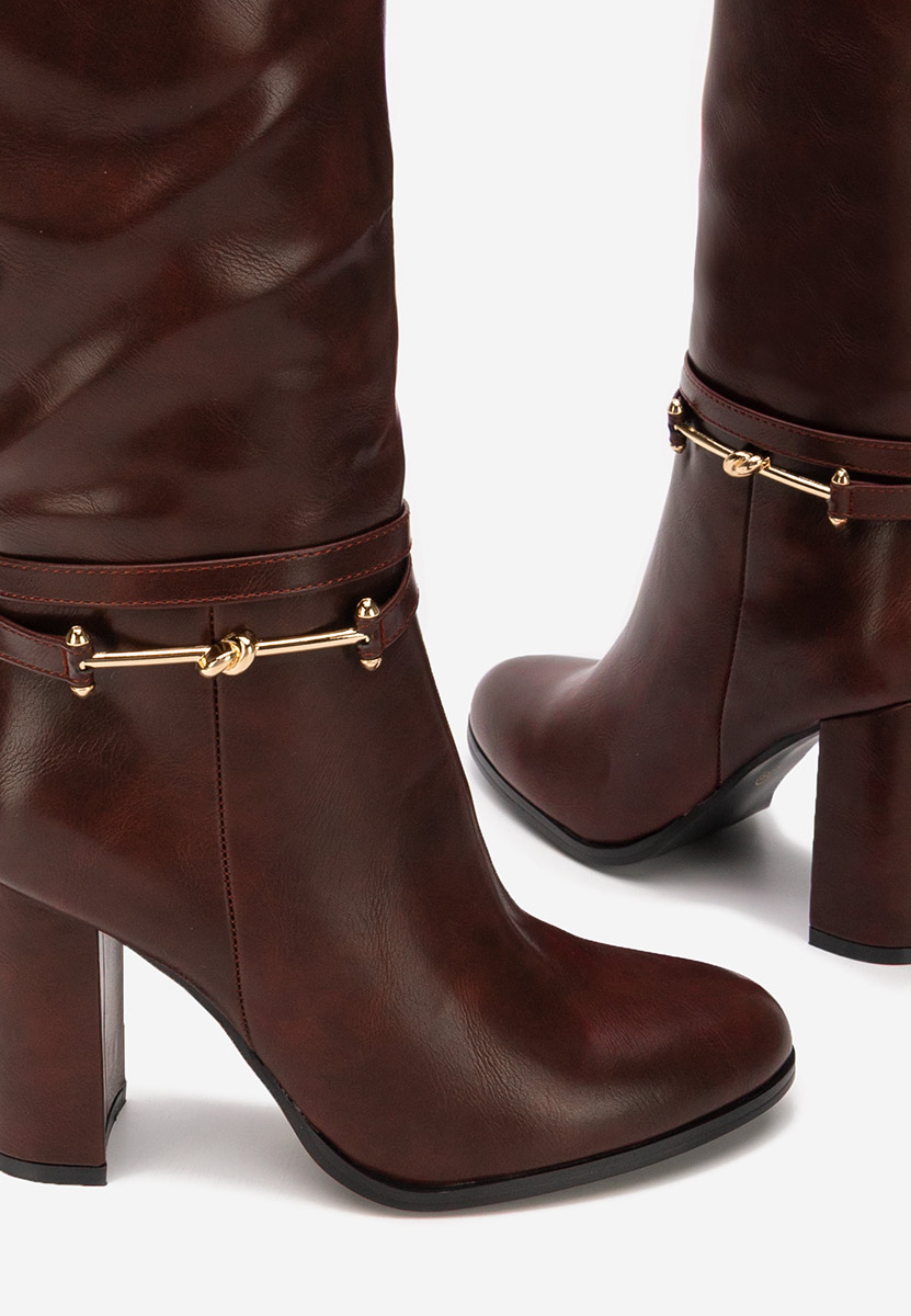 Чизми на ток Dresara бордо