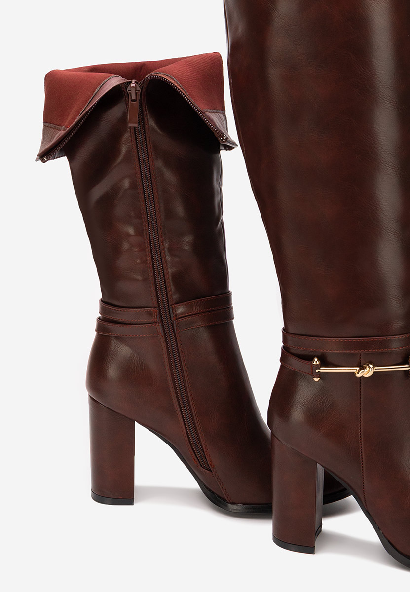 Чизми на ток Dresara бордо