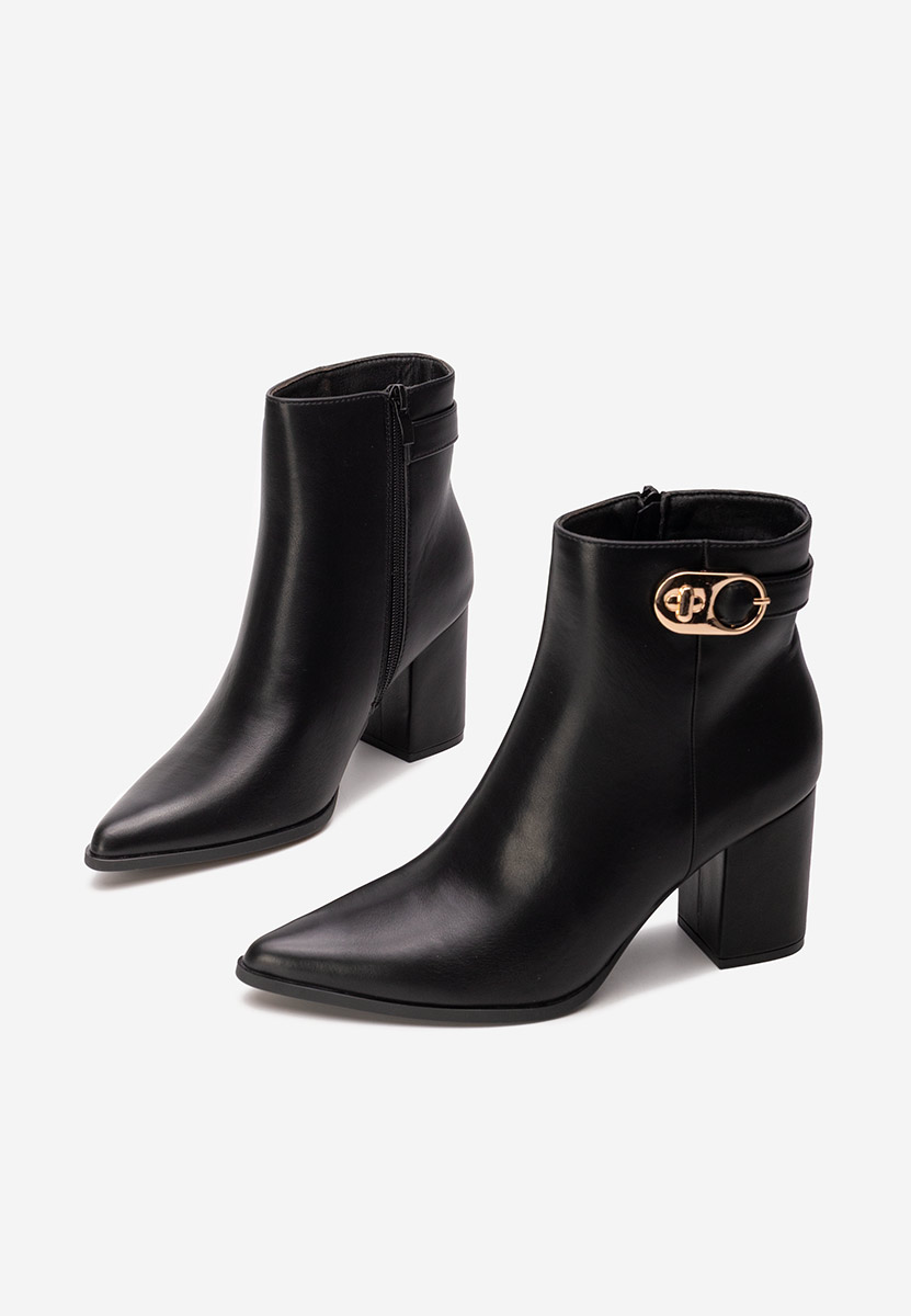 Боти на дебел ток Rovina черен