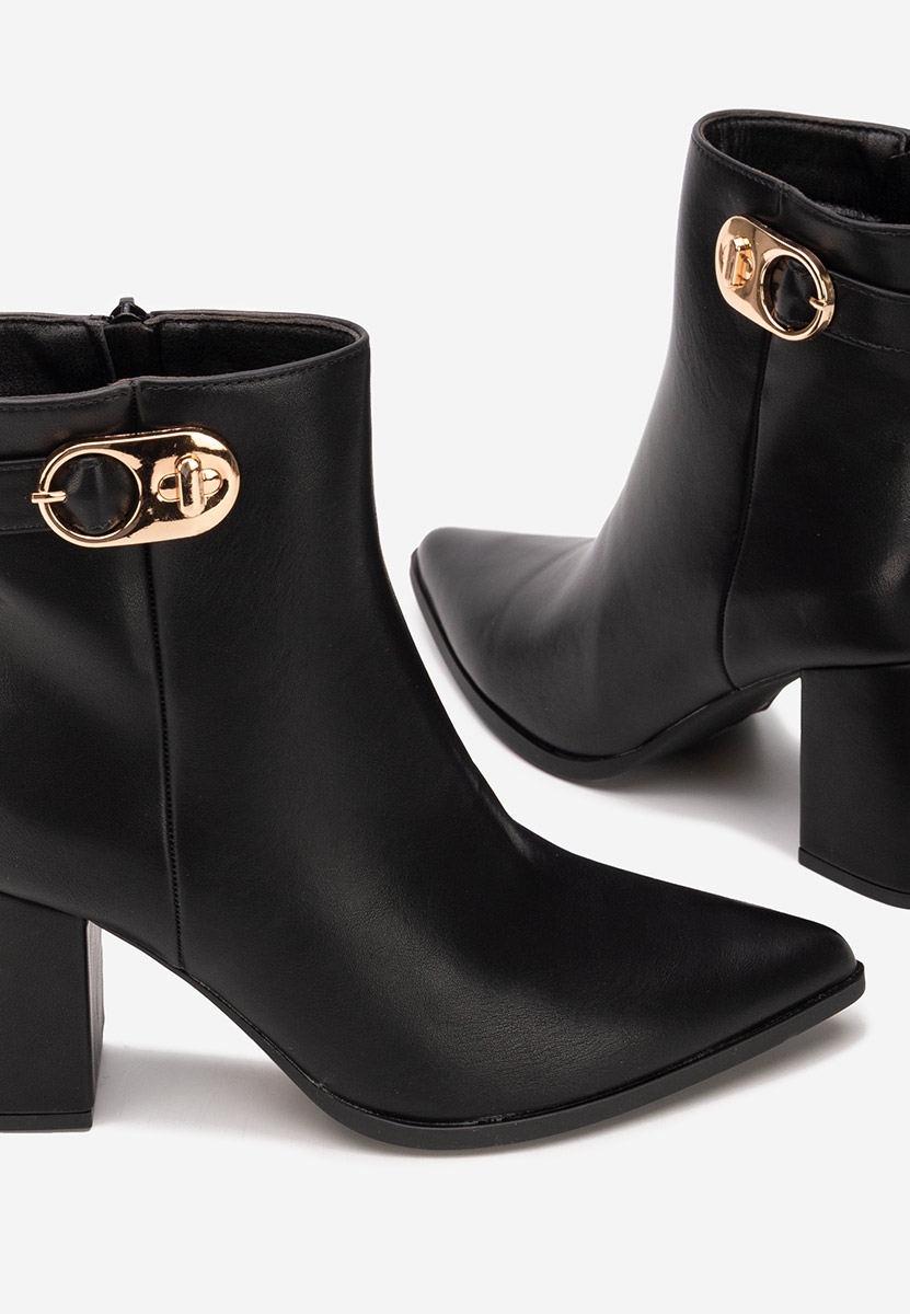 Боти на дебел ток Rovina черен