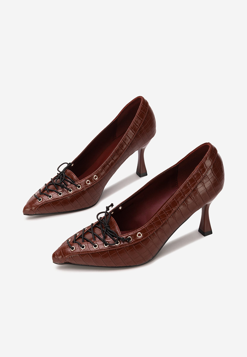 Обувки стилето Jasoria Винено червено