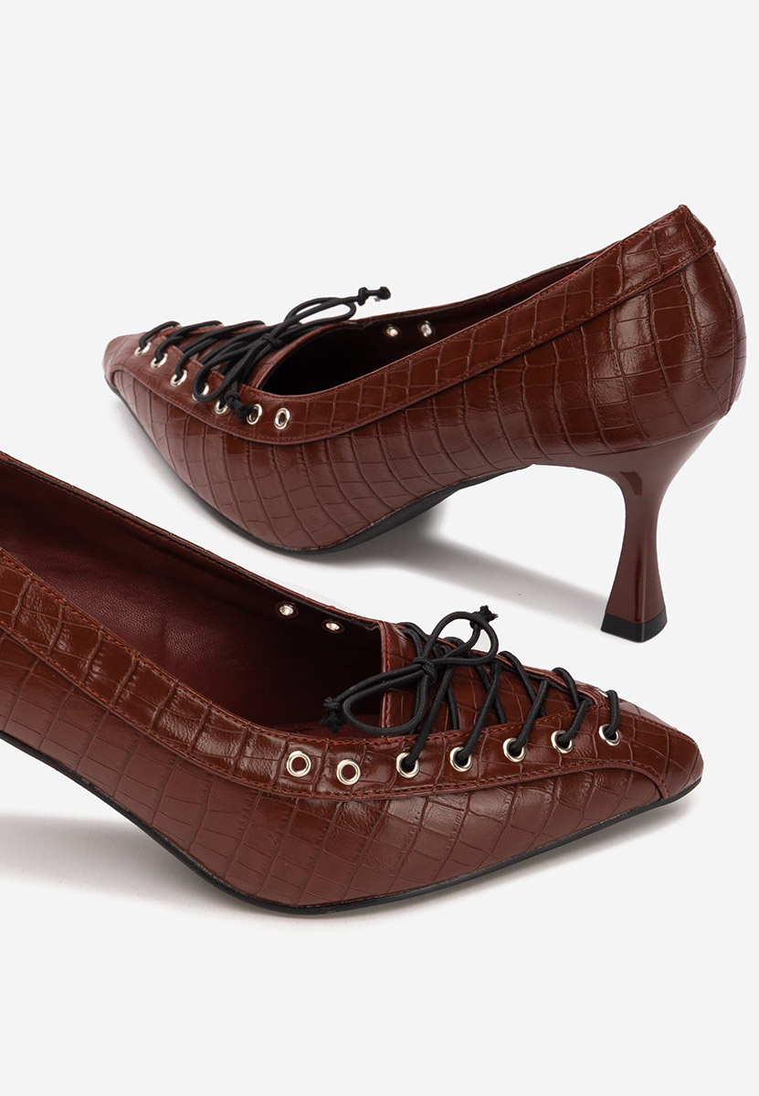 Обувки стилето Jasoria Винено червено