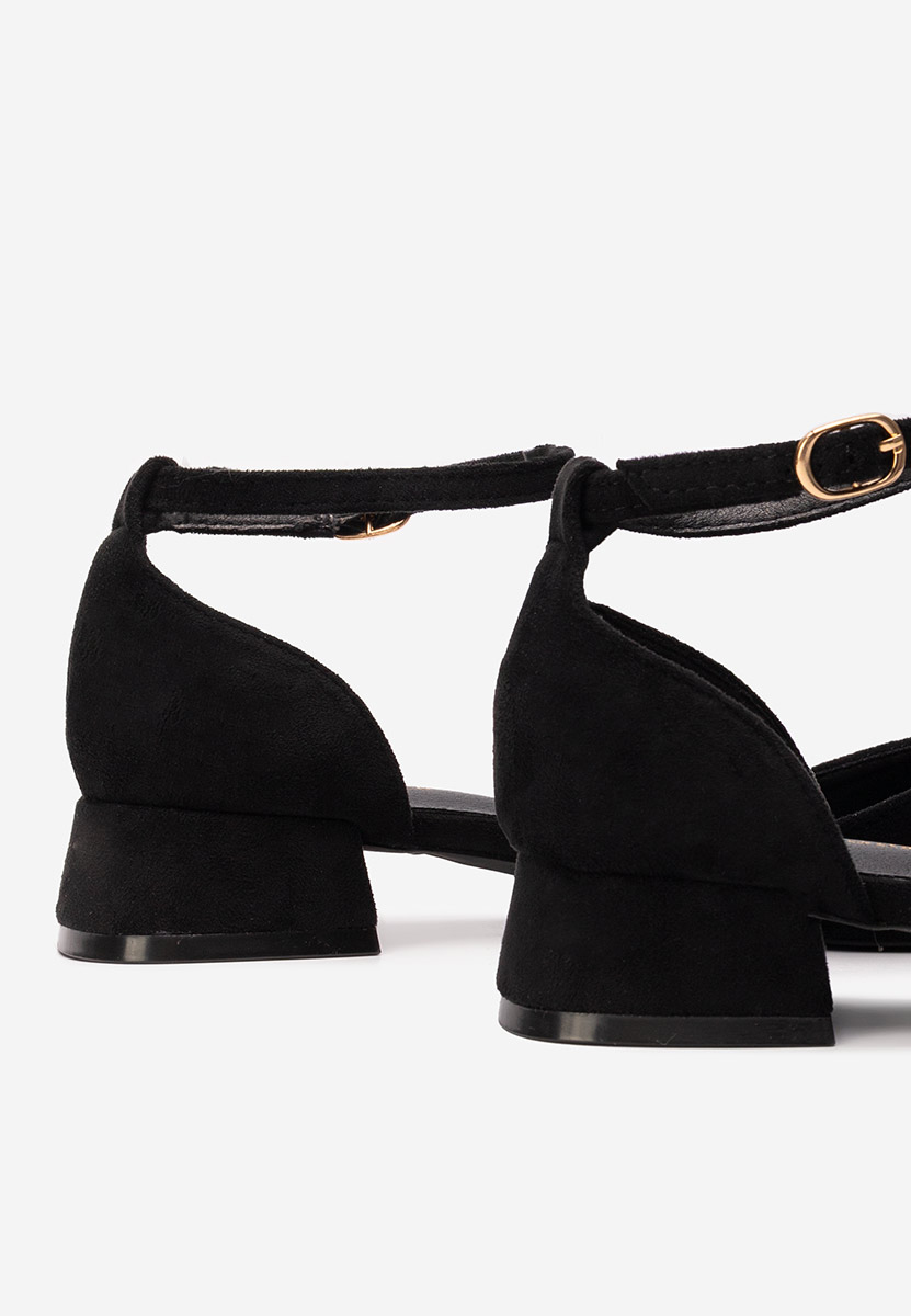 Oбувки с дебел ток Rubenia черни