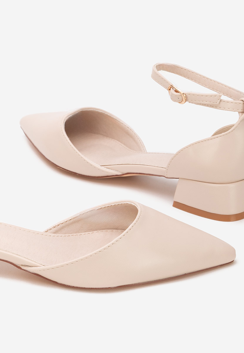 Oбувки с дебел ток Rubenia V2 бежов