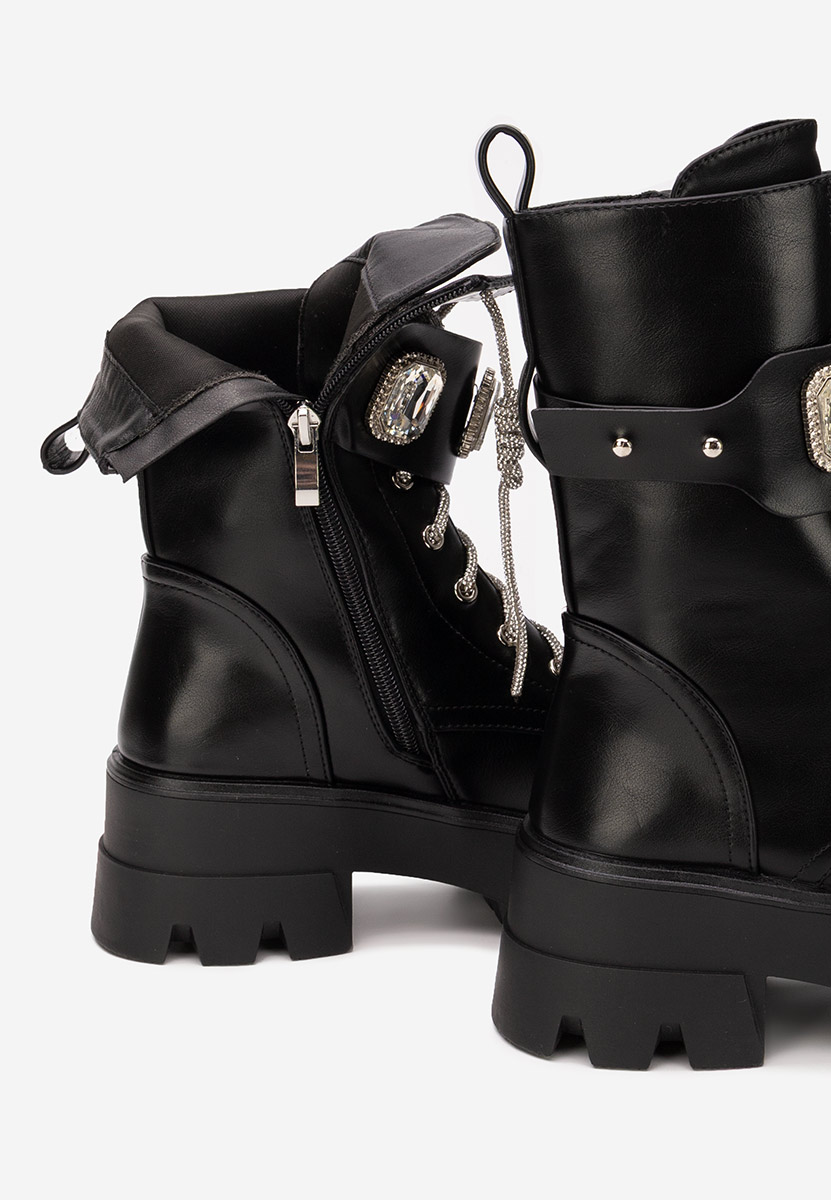 Дамски Боти с връзки Mariana черни