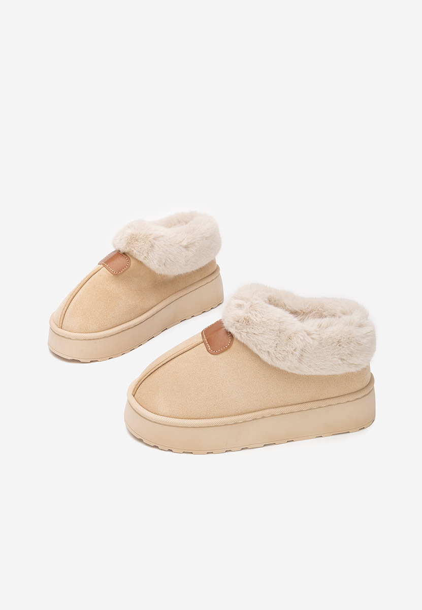 Обувки на платформа Elarva бежов