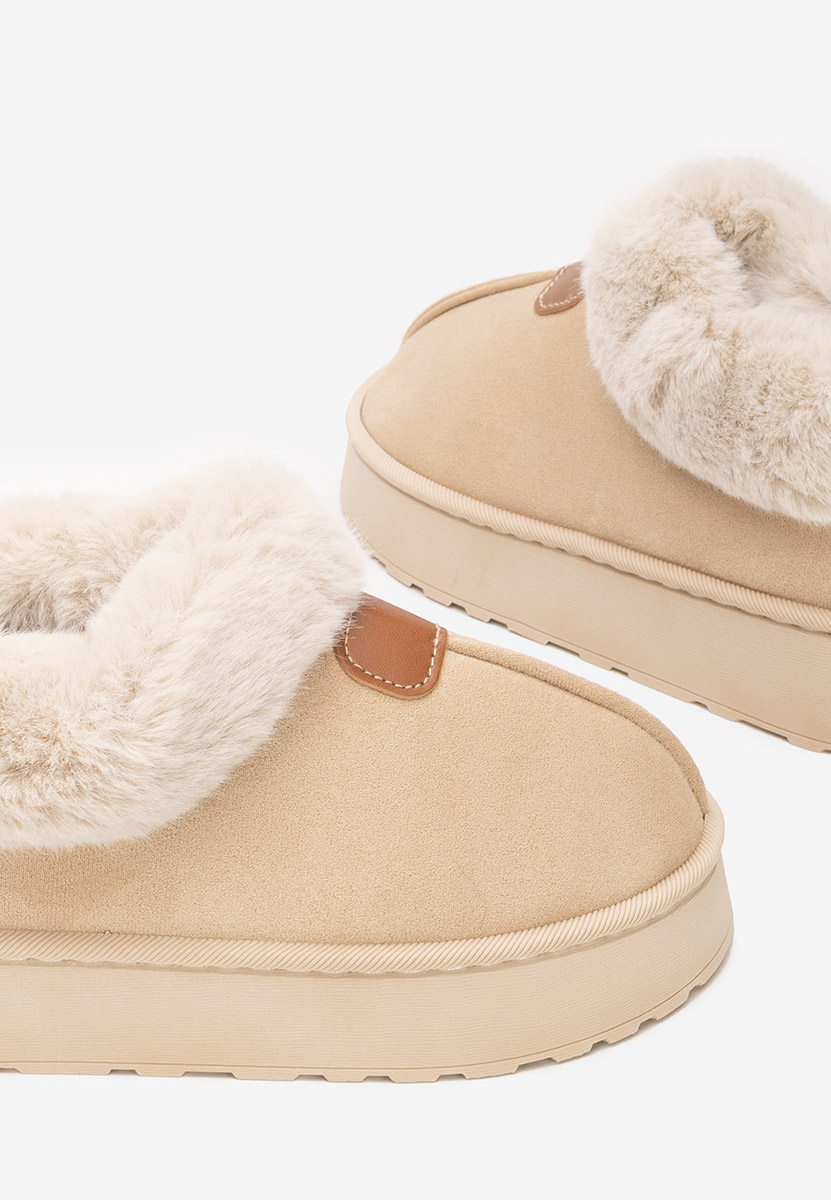 Обувки на платформа Elarva бежов