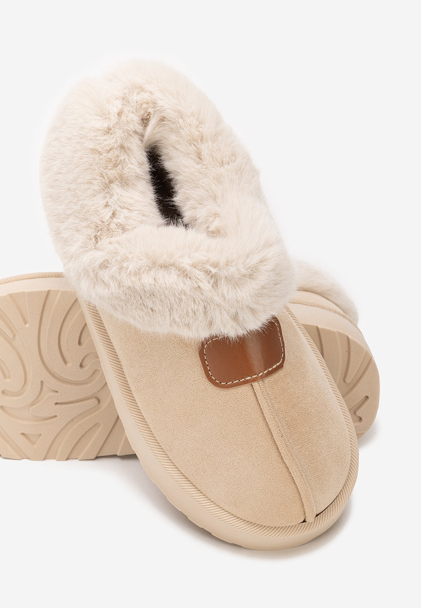 Обувки на платформа Elarva бежов