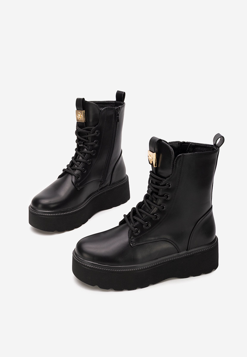 Ботинки на платформа Alissia черни