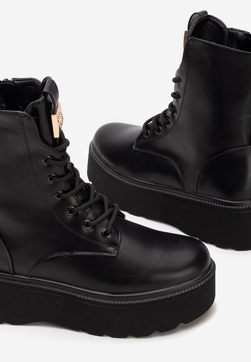 Ботинки на платформа Alissia черни