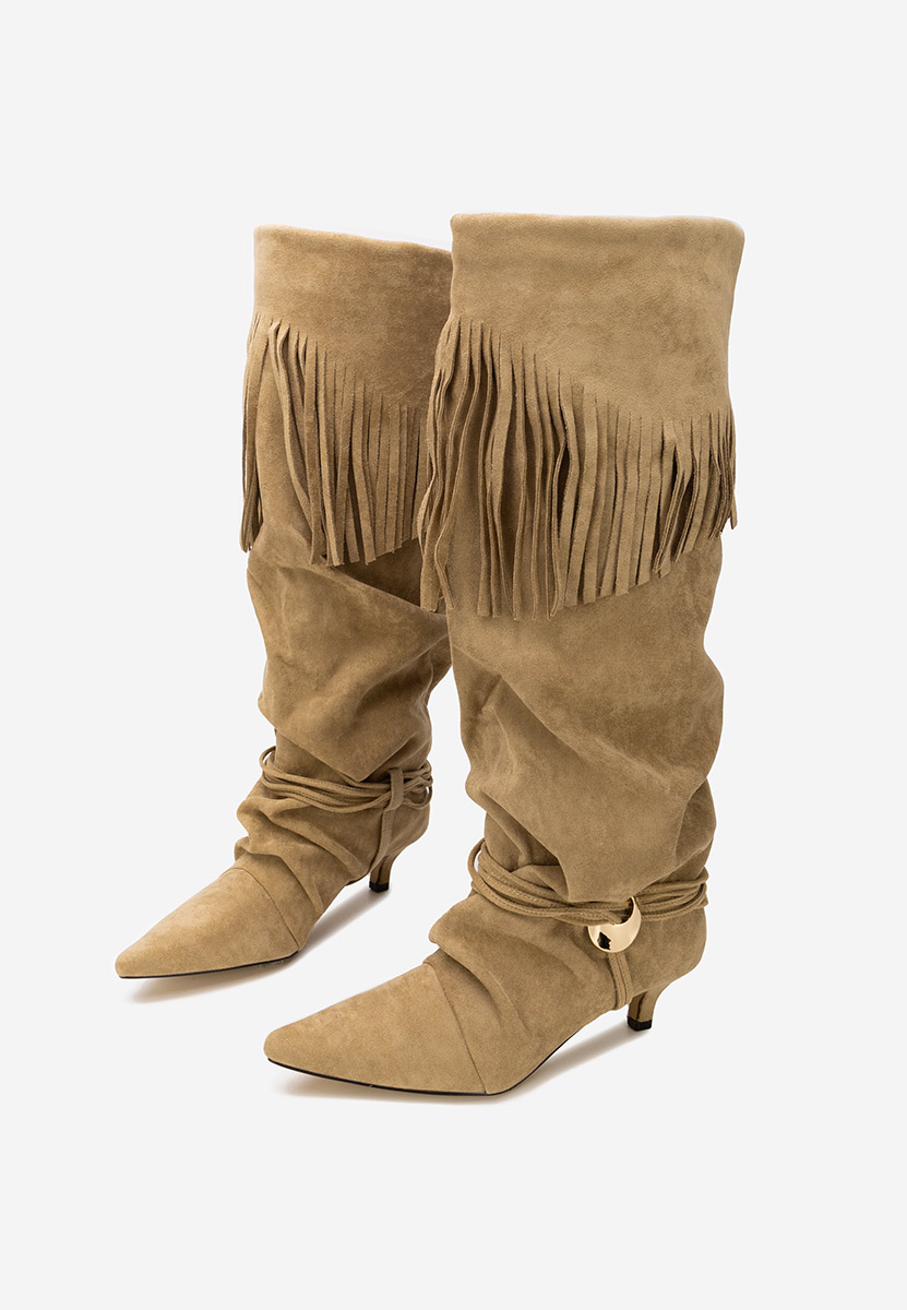 Висок чизми Marcela каки