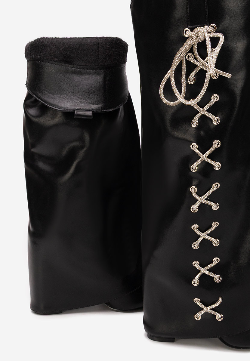 Чизми на ток Patrisia черен