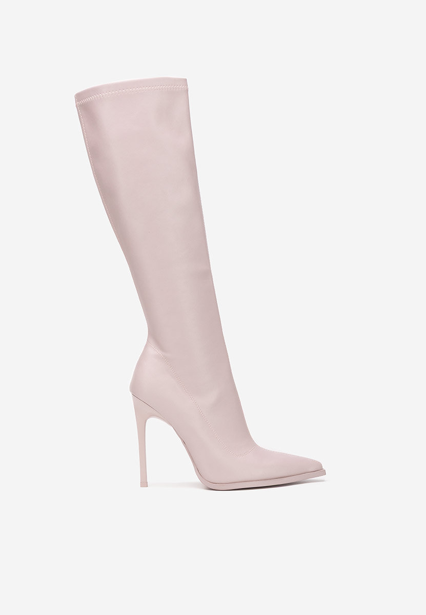 Висок чизми Larisia лилав