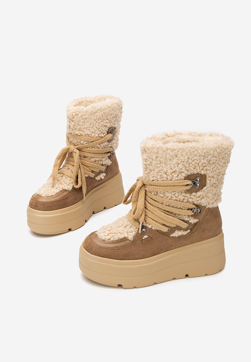 Обувки на платформа Norelia бежов