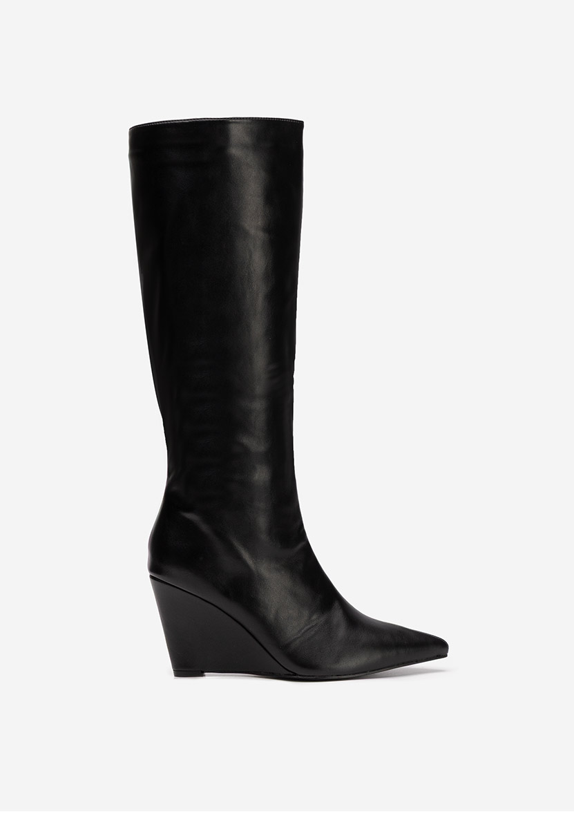 Ботуши на платформа Daryana черен