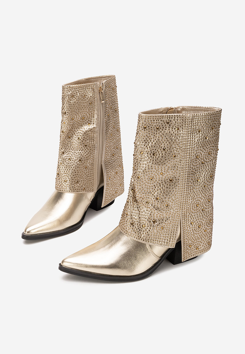 Дамски ботуши Zafira златен