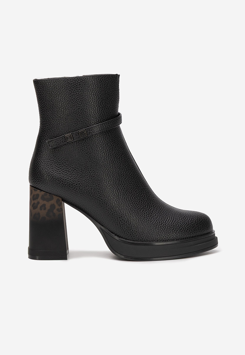 Боти на дебел ток Rannia черен