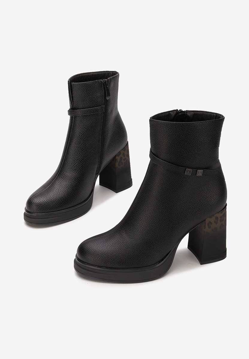 Боти на дебел ток Rannia черен