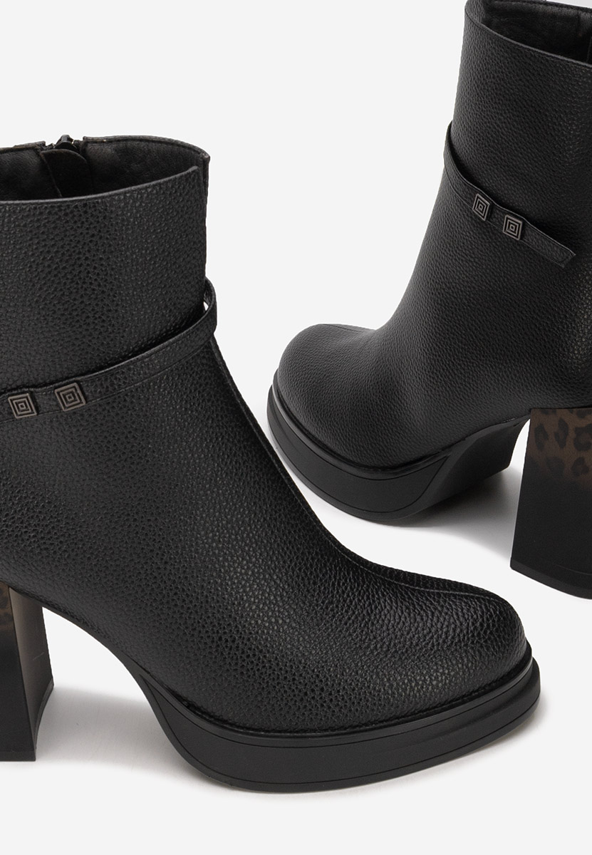 Боти на дебел ток Rannia черен