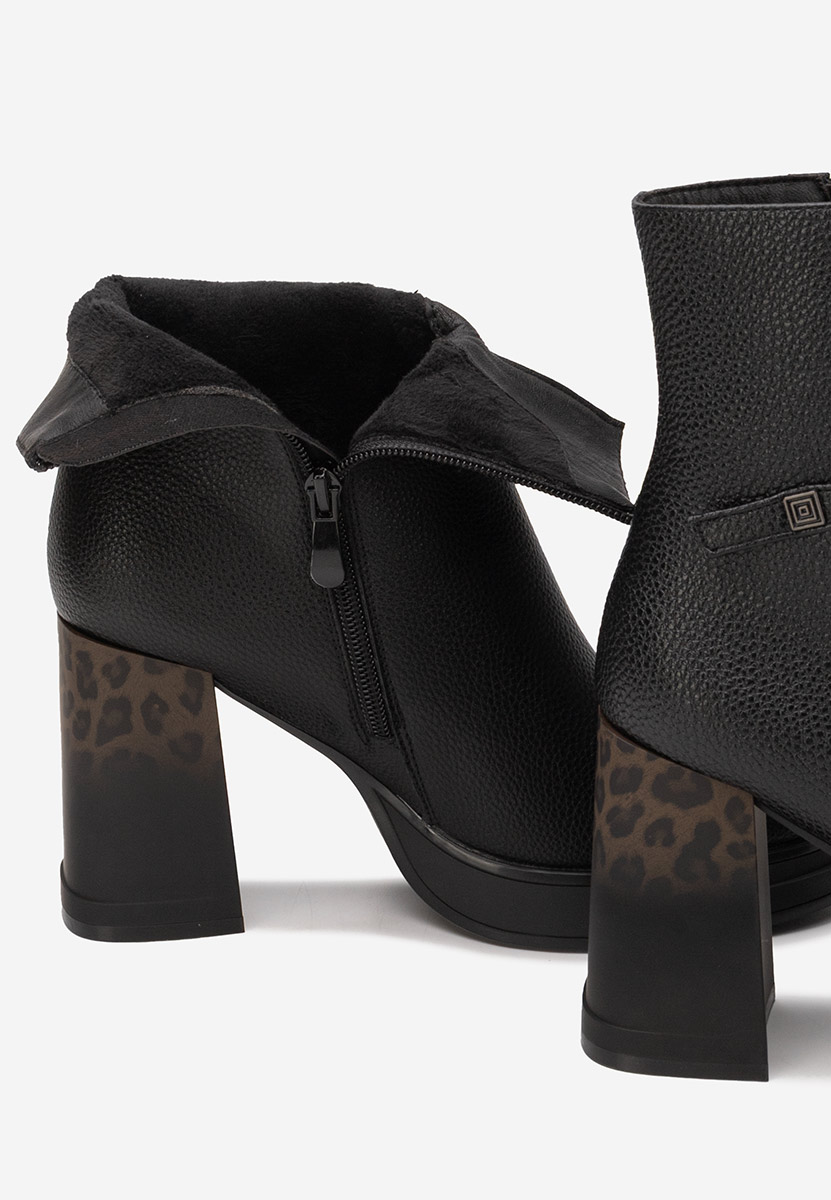 Боти на дебел ток Rannia черен