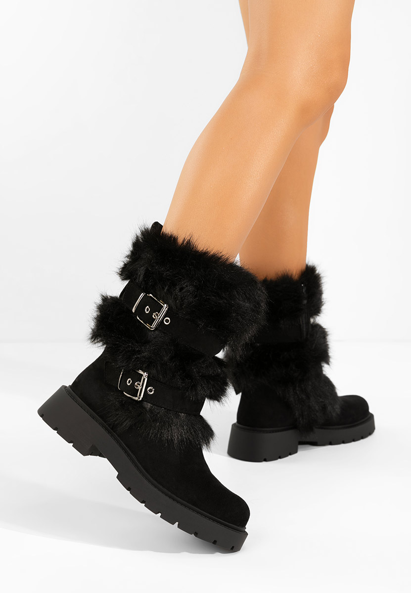 Зимни дамски ботуши Nelisia черен