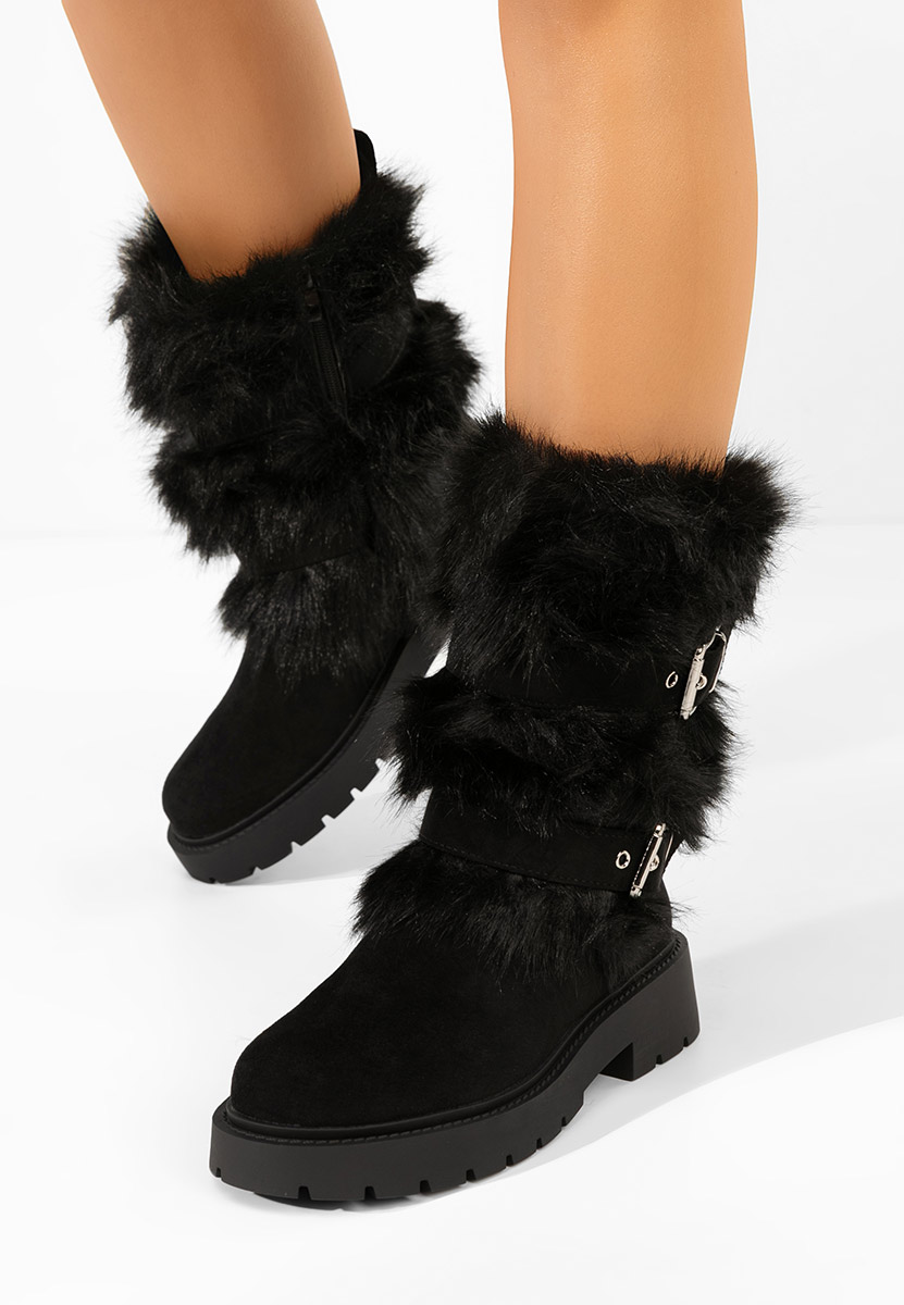 Зимни дамски ботуши Nelisia черен