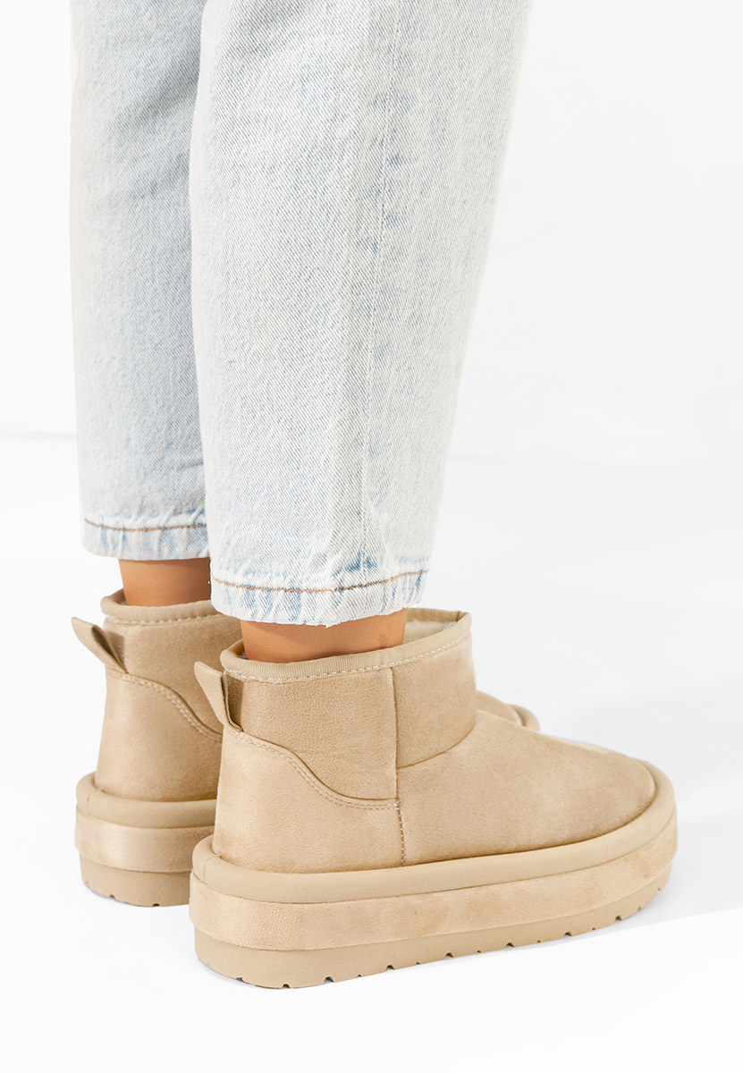 Чизми на платформа Libby бежов