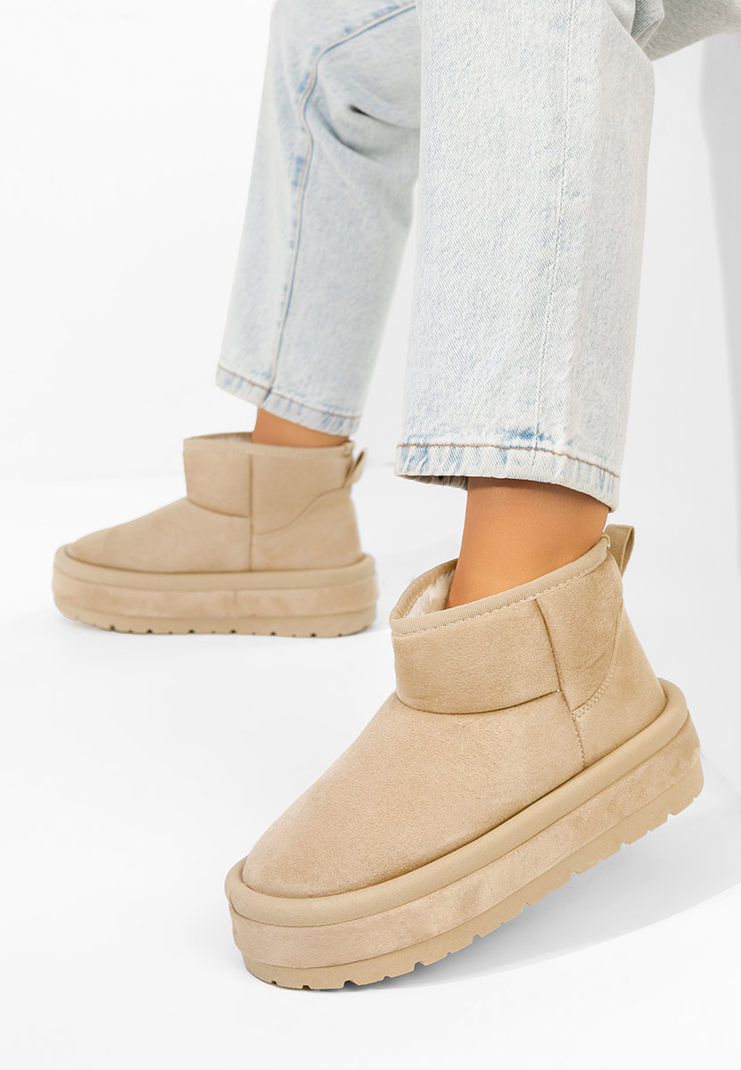 Чизми на платформа Libby бежов