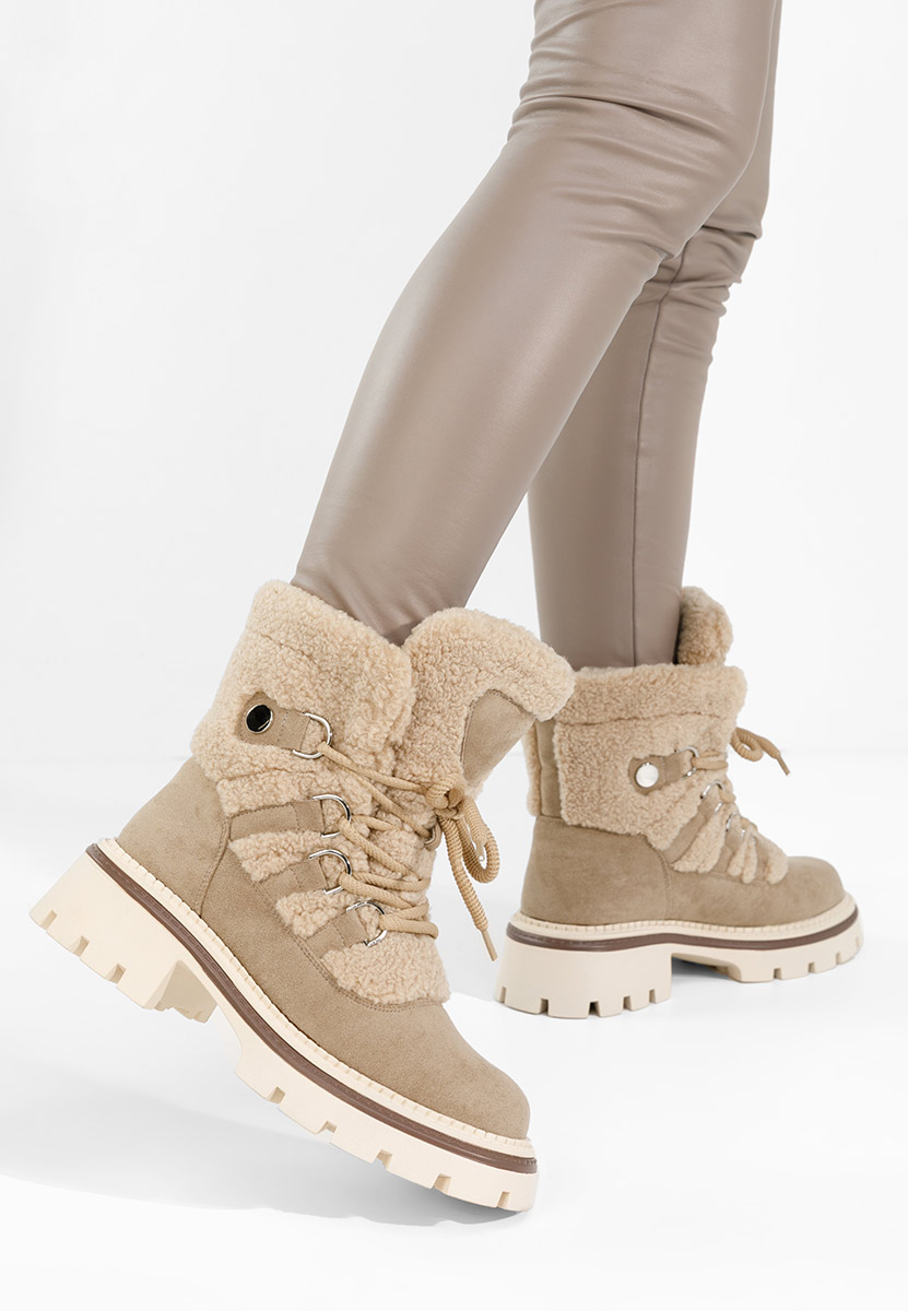 Зимни дамски Ботинки Kalindra каки