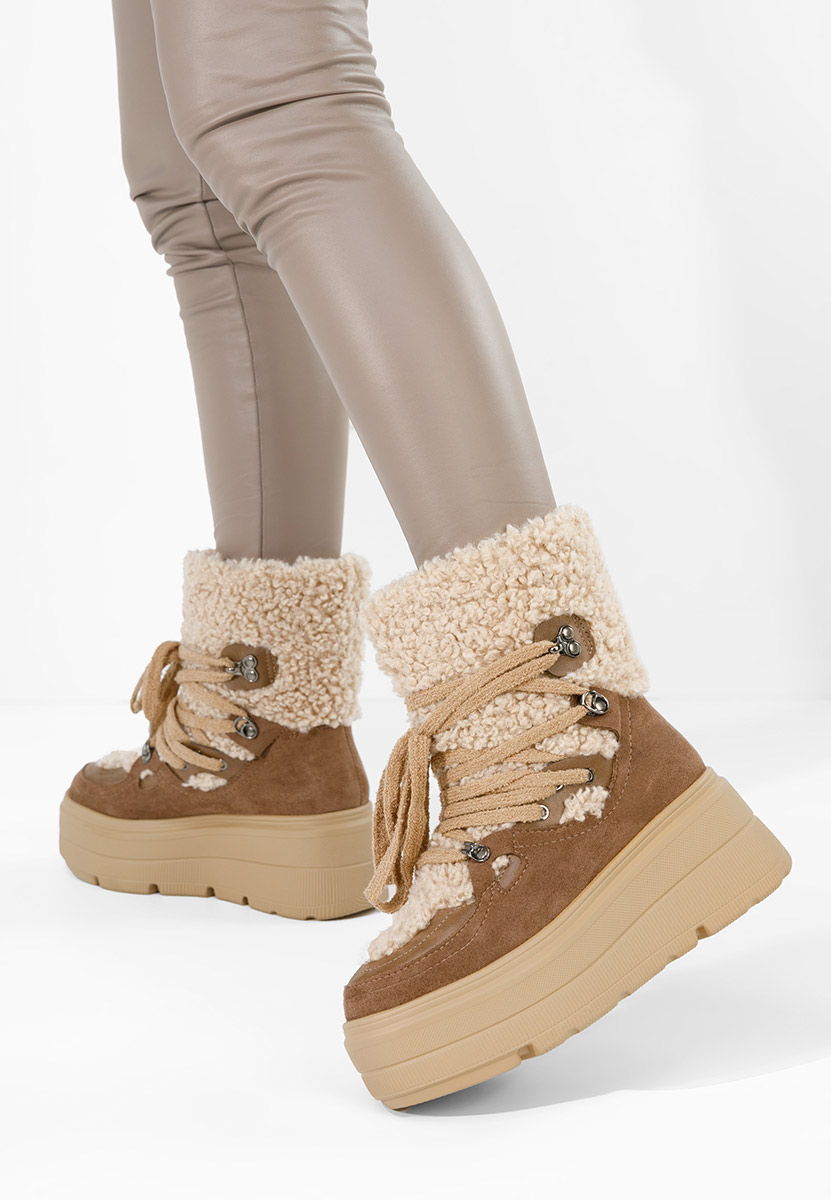 Обувки на платформа Norelia бежов