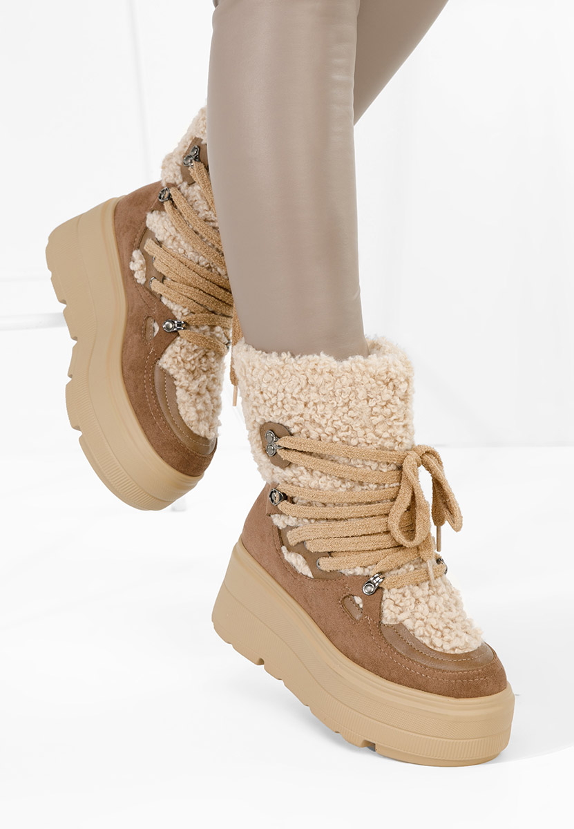 Обувки на платформа Norelia бежов