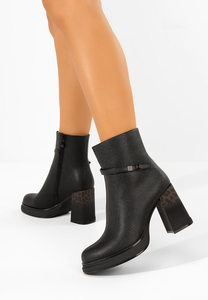 Боти на дебел ток Rannia черен