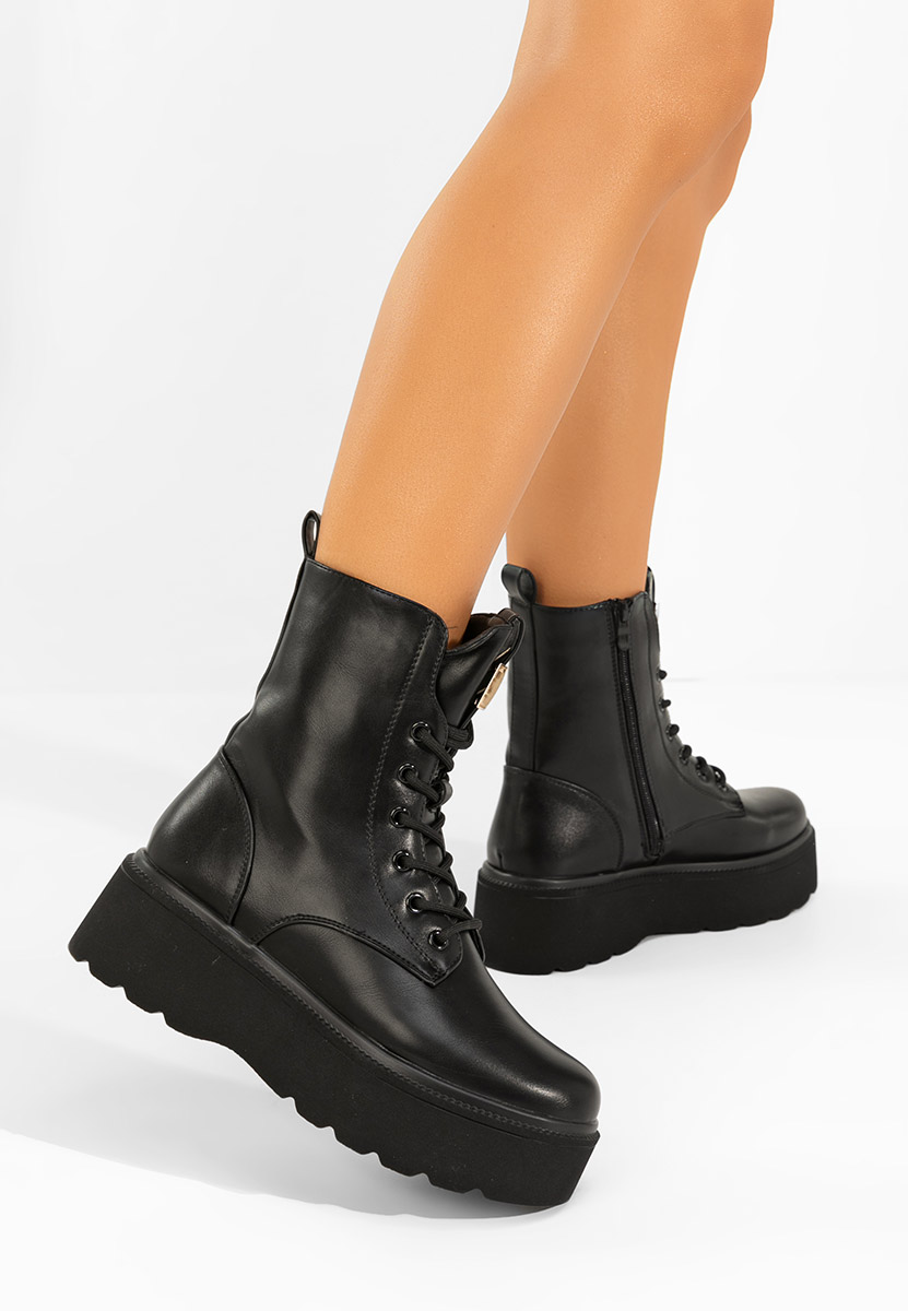 Ботинки на платформа Alissia черни