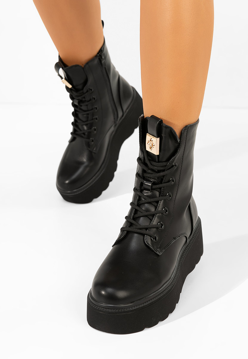 Ботинки на платформа Alissia черни