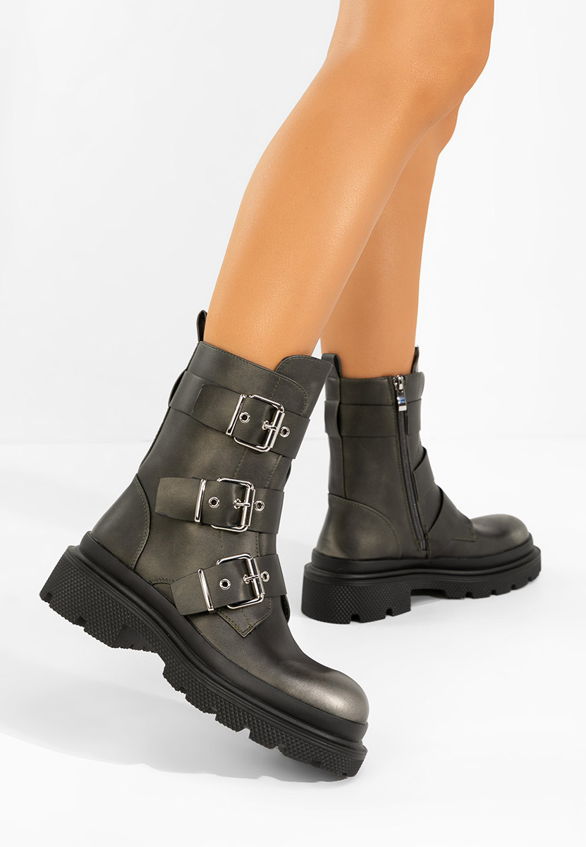 Дамски ботуши Mioala сив