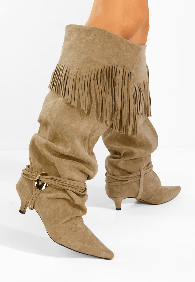 Висок чизми Marcela каки