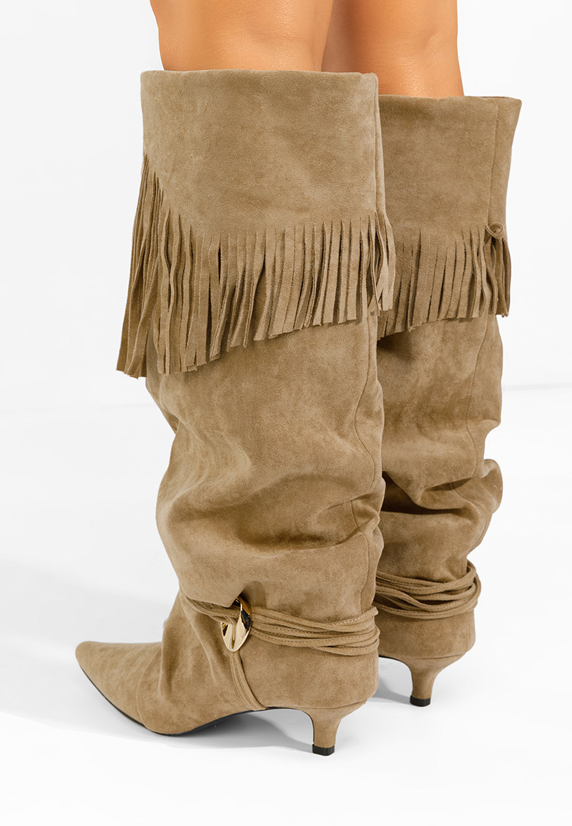 Висок чизми Marcela каки