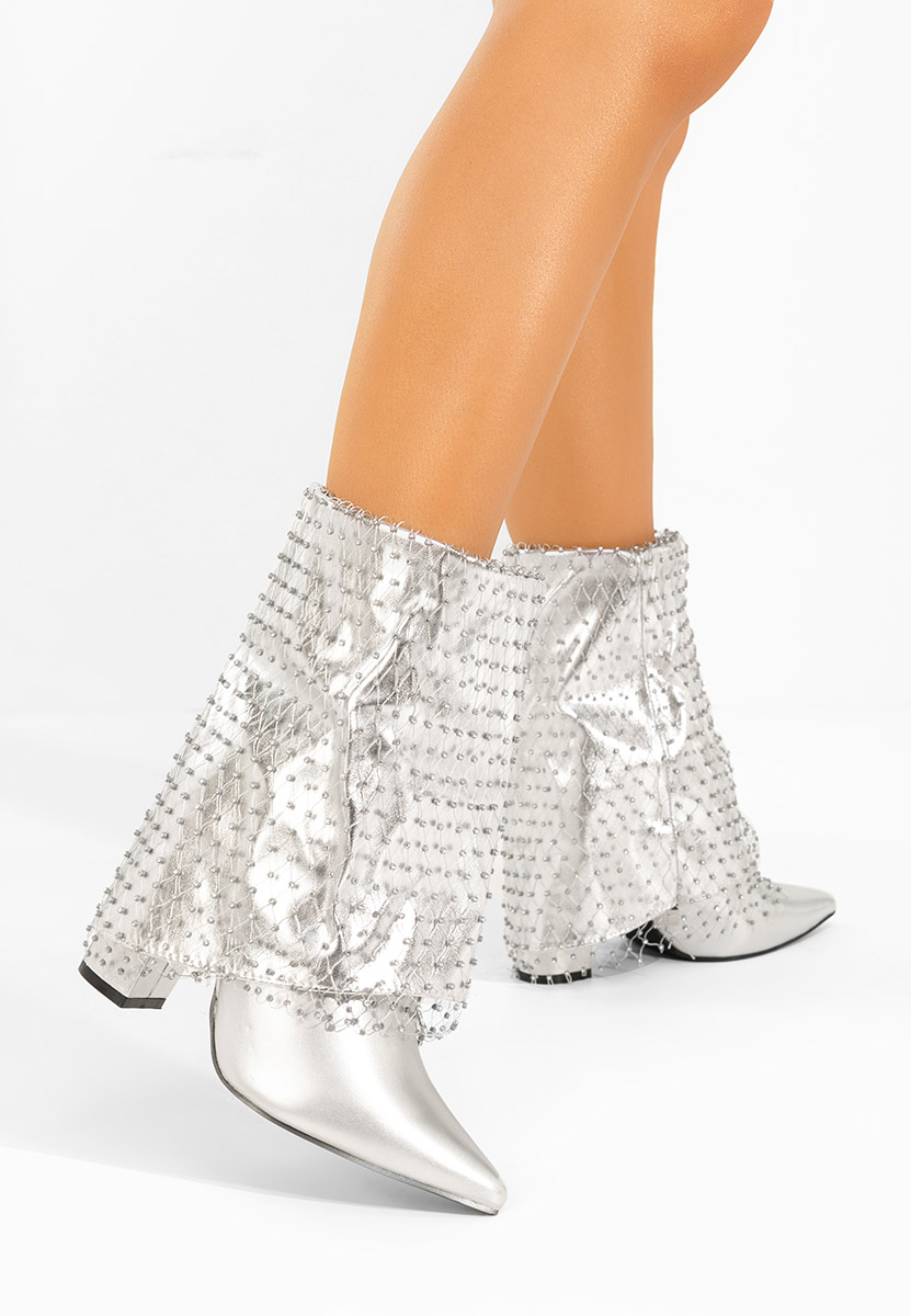 Боти на дебел ток Almaria V2 сив